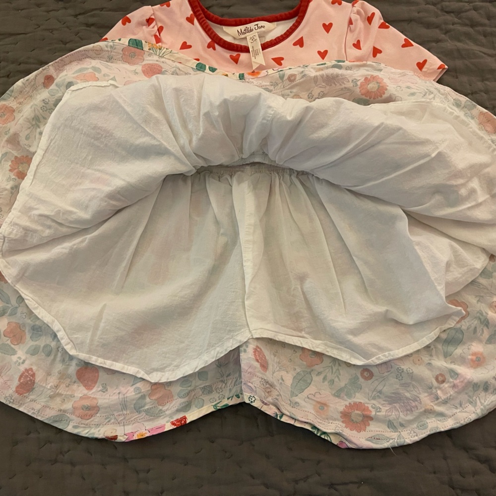 Matilda Jane Heart to Heart Rosebud Floral Lap Dress Sz 4T Cotton Valentines Day - Picture 4 of 8
